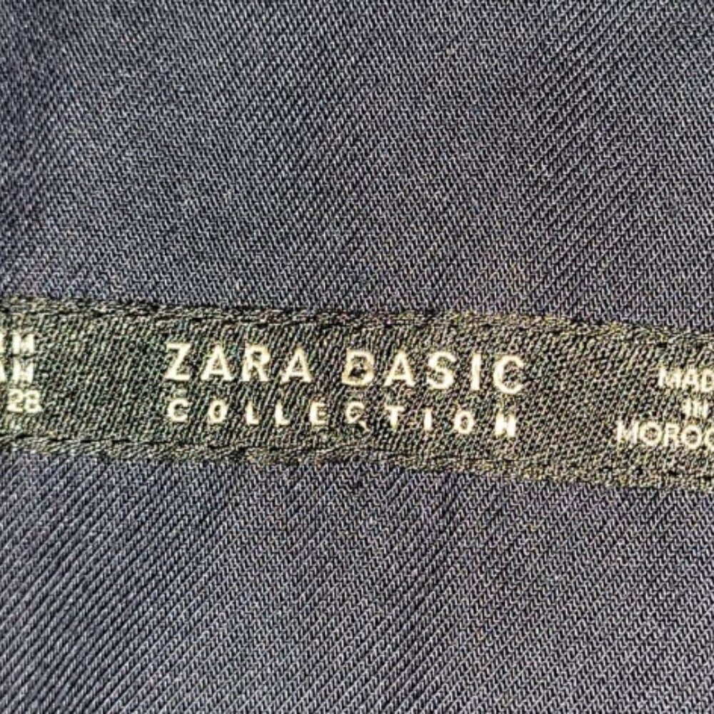 Zara Basic Dress Dark Blue Buttons Suit Dress Size Medium - Picture 7 of 7